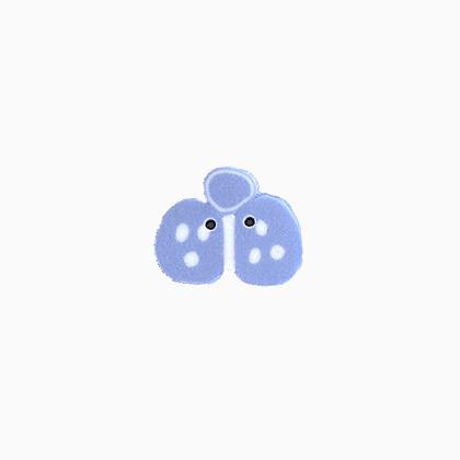 BW1011S - Small Ladybug - Blue & White