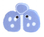 BW1011S - Small Ladybug - Blue & White
