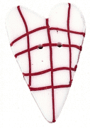 RW1002 - White Plaid Heart - Red & White