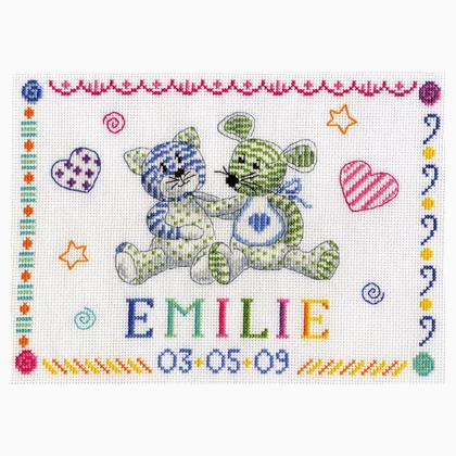 Cat and Mouse First Name Canvas