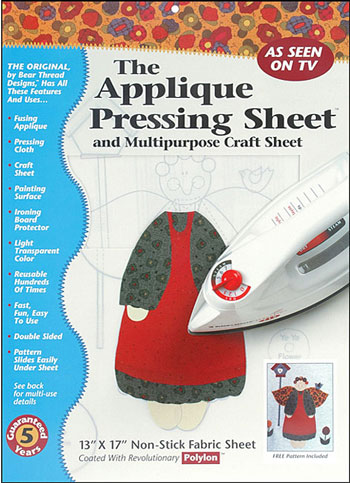 the applique pressing sheet from bear thread designs batting and teflon pressing sheets
