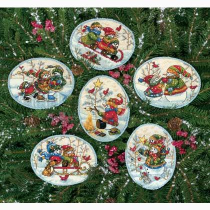 Playful Snowmen Ornaments (6)
