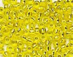 Rocailles - Transp. with silver 2,6mm. - Yellow