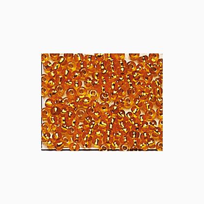 Rocailles - Transp. with silver 2,6mm. - Orange