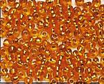 Rocailles - Transp. with silver 2,6mm. - Orange