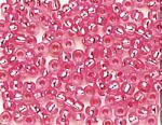 Rocailles - Transp. with silver 2,6mm. - Pink
