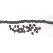 Rocailles - Transp. butterfly 2x4mm. - Black