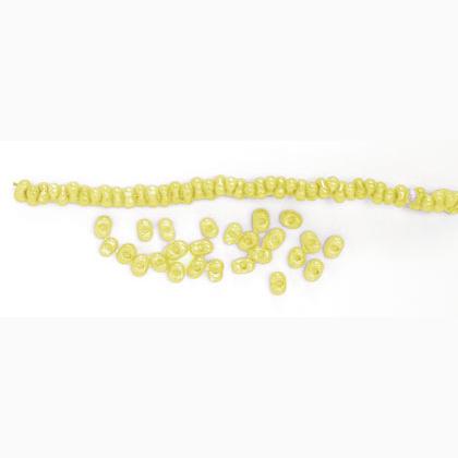 Rocailles - Transp. butterfly 2x4mm. - Yellow