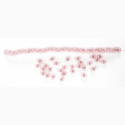 Rocailles - Transp. butterfly 2x4mm. - Pink