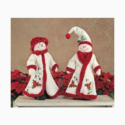 Snow Couple with Coats