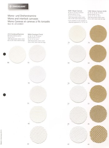 Zweigart Color Chart