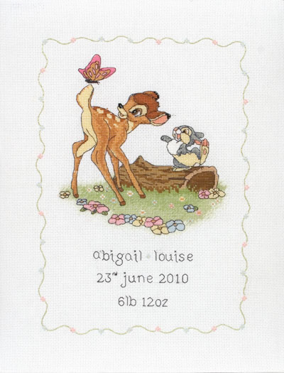 Bambi Birth Sampler From Anchor - Disney - Cross-Stitch Kits Kits - Casa  Cenina
