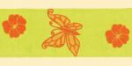 Velour Ribbon: Butterflies - green