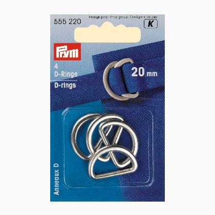 D-rings (20mm) - Silver-coloured