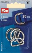 D-rings (20mm) - Silver-coloured