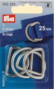 D-rings (25mm) - Silver-coloured