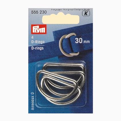 D-rings (30mm) - Silver-coloured