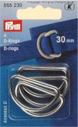 D-rings (30mm) - Silver-coloured