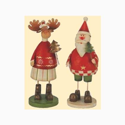 Christmas Figures: Santa Claus and Reindeer