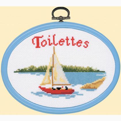 Counted Cross Stitch Kit: Sailing boat