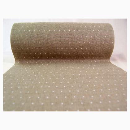 Linen 30cm. - White dots on natural