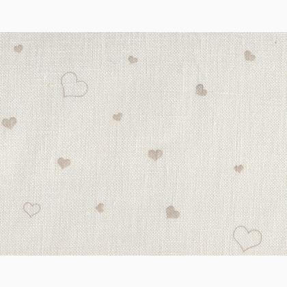 Linen 30cm. - Ecru and Natural Hearts