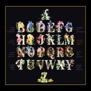 Floral Alphabet - black