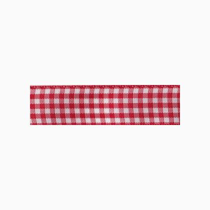 Vichy Ribbon 25mm - Red