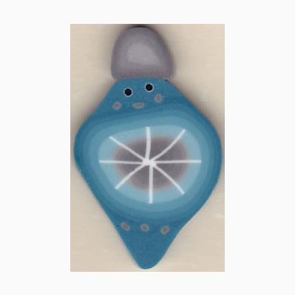 4652L - Large retro teal ornament