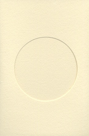 Card round opening: ivory
