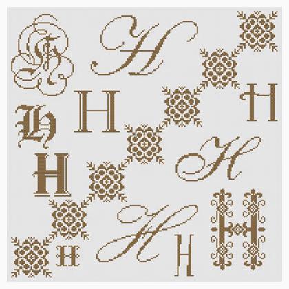Sampler Letter H