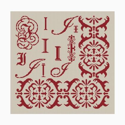 Sampler Letter I