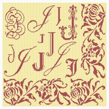 Sampler Letter J