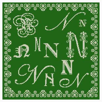 Sampler Letter N