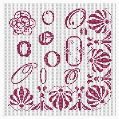 Sampler Letter O