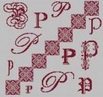 Sampler Letter P