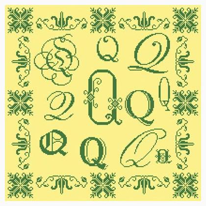 Sampler Letter Q