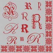 Sampler Letter R