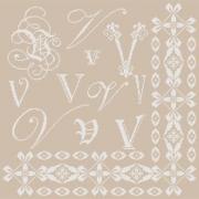 Sampler Letter V
