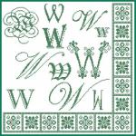 Sampler Letter W