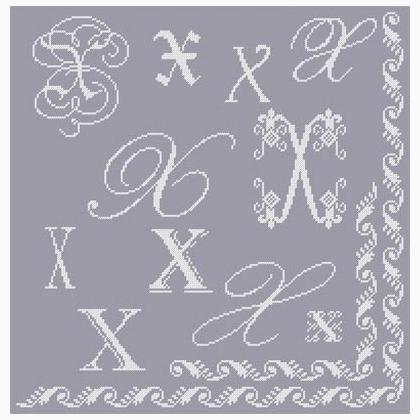 Sampler Letter X