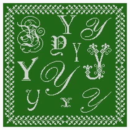 Sampler Letter Y