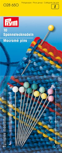 Flat Pins for Macramé