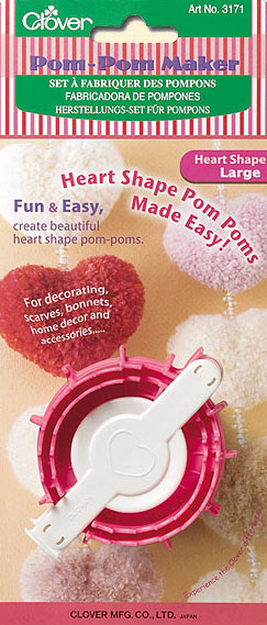 Pom-Pom Maker - Heart From Clover - Accessories and More Ornaments, Colors Casa Cenina