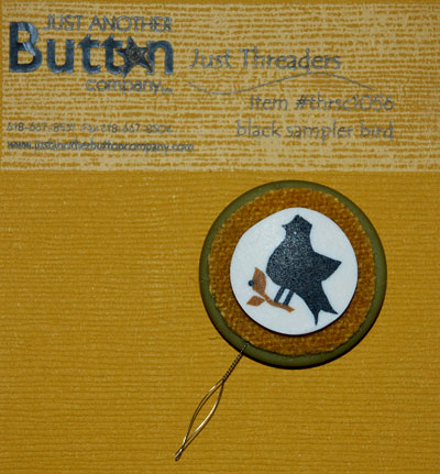 Needle Threader - Black Sampler Bird