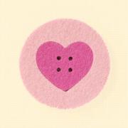 Riche Round Heart - Fuchsia on Pink