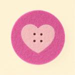 Riche Round Heart - Pink on Fuchsia