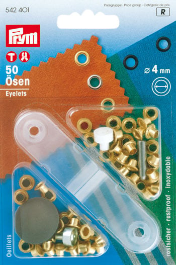 Eyelets 4mm, gold-coloured
