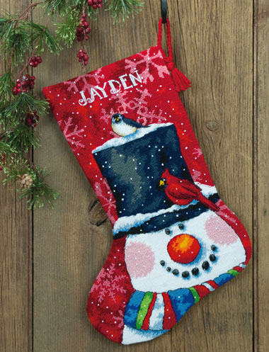 Snowman and Friends  Stocking