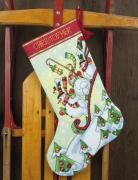Sledding Snowmen Stocking